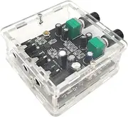Aswalling 2Way 2CH 2 in 1 Out Stereo Audio Signal Mixer Mixing Board for One Way Reverb Output Headset Amplifier with Case