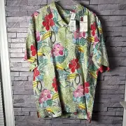 Tommy Bahama Linen Shirt Men’s XL If One Can toucan Short Sleeve Hawaiian $118