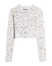 KatieJnyc Girls' Tween Marina Pointelle Cardigan - Big Kid