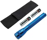 Mag-Lite Mini Maglite AA Flashlight Blue Aluminum Resists Water/Impact USA-Made
