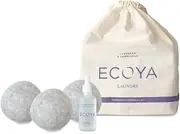 Ecoya Laundry Collection Lavendar and Chamomile Dryer Balls Set with Dropper