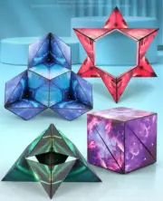 Magnetic Magic Cube Variety Changeable Anti Stress 3D Hand Flip Puzzle Toys Gift