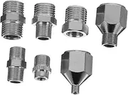 Veemoon 1 Set Tracheal Adapter Airbrush Quick Connect Kit Airbrush Hose Adapter Accessory Connectors Airbrush Accessories Airbrush Coupler Quick Release Airbrush Adapter Key Metal