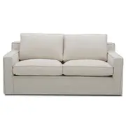 Plushy 2 Seater Sofa Fabric Uplholstered Lounge Couch - Stone