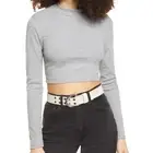 Bp. Mock Neck Long Sleeve Crop Top S