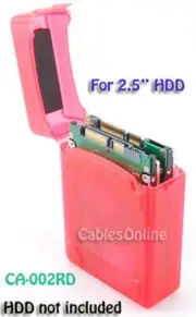 2.5 Inch HDD Protective Storage Box for IDE/SATA, Red