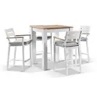 NEW Balmoral 4 Seater Square Bar Table with 4 Capri Bar Stools | Outdoor Dining
