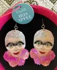 New IRIS APFEL PRETTY IN POM POMS Pink Erstwilder Jewelry Pierced Earrings Box