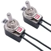 2 Pcs Toggle Switch, On/Off/On 12V 30A DC Rocker Switch with up down Mounting Pa