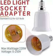 5/10/20 Pcs Light Bulb Socket Adapter E12 to E26/E27 Base Chandelier Converter