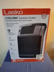 Lasko 1500W Cyclonic Ceramic Console Electric Space Heater with Timer,Black, New