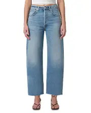 Citizens of Humanity Ayla Raw Hem High Rise Crop Jeans in Telegraph