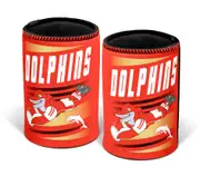 Dolphins NRL Retro Mascot Beer Can Bottle Cooler Stubby Holder Cosy