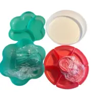 Tupperware Serving Red Party Tray 1665 + Chip & Dip Green Serving Tray 4624 NEW