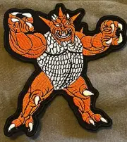 INHUMANOIDS embroidered figure METLAR patch action Godzilla monster demon Kaiju