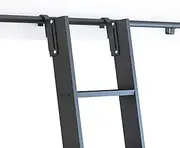 [DIYHD] 2M Hook on Sliding Library Ladder Hardware, Attic Rolling Rail Kit (Not Includes Ladder), Fit Thickness 25mm