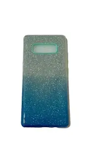 Compatible with Samsung Note 8 Case Blue Glitter Silicone Ultra Slim Women NEW