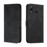 Closure Case with Flip Wallet Stand Function Cover for Samsung Galaxy A10S - Black