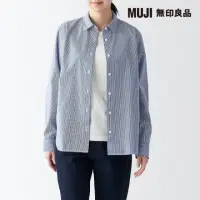 在飛比找momo購物網優惠-【MUJI 無印良品】女有機棉水洗平織布襯衫(共8色)