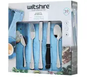 50pcs Wiltshire Baguette Cutlery Stainless Steel Dining Utensils Kit