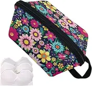 [Generic] Bra Storage Organizer, Portable Clothes Storage Bag, Portable Colorful Printed Undergarment Bag, Travel Bra Underwear Socks Storage Case for Women Girls