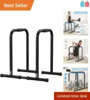 Versatile Dip Bar Station with Adjustable Height - Perfect for Home Workouts