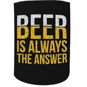 Alcohol Stubby Holder - Beer Answer - Funny Novelty Birthday Gift Joke Beer Can Bottle Coolie