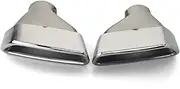 1 Pair Exhaust Tip 304 Stainless Steel Compatible For BMW 5 Series G30 G38 530 540M 2018+ Silver/Black Muffler Tips