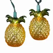 Glossy Pineapple Tropical Fruit Christmas Light String Set of 10 Lights UL4243