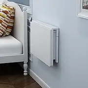 Wall Mounted Folding Drop Leaf Table for Small Spaces White Wood Corner Computer Desk for Bedside or Gaming Workstation 60 120cm