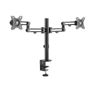 [LDT30-C024] Dual Monitor Premium Aluminum Articulating Monitor Arm Fit Most 17"-32"