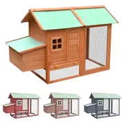 Solid Pine & Fir Wood Chicken Cage Animal House Carrier Multi Colours vidaXL