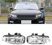 Car Front Bumper Fog Lamp Light Compatible for Land Rover Range Rover Evoque 2011-2015(MODEL E)