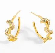 Korean Geometric Snake Shape Earrings Personality Twisted Round Ear Studs for Women Girls Trendy Party Jewelry