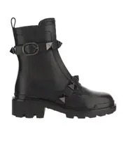 Valentino Garavani Roman Stud Zip-Up Biker Boots 35,37.5,36,41.5,36.5,35.5 black