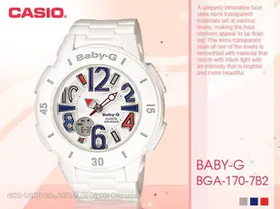 CASIO手錶專賣店 國隆 CASIO Baby-G_BGA-170_BGA-170-7B2_耀眼新色發表_開發票_保固一年