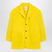 [Douuod] Yellow single-breasted coat in wool blend 10 Y Yellow