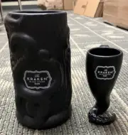 SET OF 2 Kraken Rum Tiki Mug/Tiki Shot Glass Tentacle Black LTD EDTN Pirates