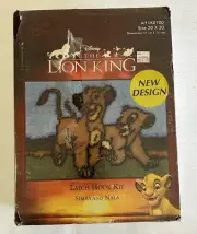 Disney The Lion King SIMBA & NALA Latch Hook Kit Art LK0100 20x30 DAMAGE Box