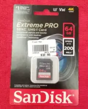 SanDisk 64GB Extreme PRO UHS-I SDXC Memory Card