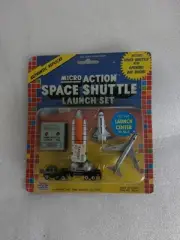 RARE! 1989 FUNRISE MICRO ACTION SPACE SHUTTLE LAUNCH SET W/ LAUNCH PAD CENTER