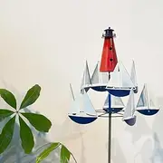 wind art sculpture wind sculpture kinetic art wind sculpture vertical metal sculpture summer lighthouse metal windmill for garden outdoor metal outdoor lawn