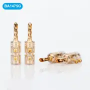 4pcs Banana Plugs 24K Gold Plated Banana Connector for HIFI Audio Speaker Cable