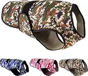LUCOLOVE Dog Cooling Vest, Lightweight 2-Layer Camo Army Print Pet Cooler Jacket for All Small to Very Large Dogs. UV Protection Cooling Shirt for Beach, Hiking, Walking (Green, Small)
