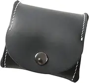 [TINEASUR] Mini Coin Pouch Small Money Pouch for Men Leather Vintage Coin Bag Button Design Portable