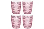 4x Tate Geometric 350ml Acrylic Tumbler Drinking Water Juice Round Cup STRAW