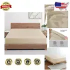 2-Pack Beige Bamboo Viscose Cooling Fitted Sheets, Full Size - 400 Thread Count