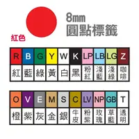 在飛比找蝦皮購物優惠-發票】8mm圓點標籤1287粒(彩色圓點彩色貼紙彩色圓點貼紙