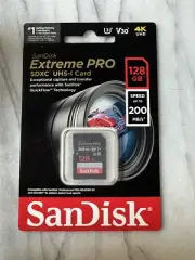 SANDISK EXTREME PRO SDXC UHS-I Sd CARD 128GB (Speed 200 Mb/s) 4k Video