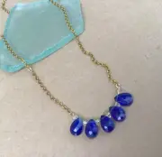 NEW HANDCRAFTED TEARDROP ANTIQUE GOLD PLATED SUNDANCE CHARM NECKLACE HANDMADE